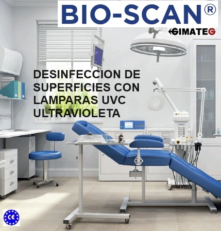 Esterilizador de superficies BioScan lamparas UVC GimateG