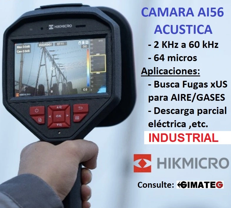 alquiler venta Camara acustica HK AI56 fugas o ruido o arco electrico