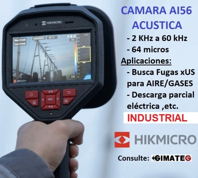 alquiler venta Camara acustica HK AI56 fugas o ruido o arco electrico