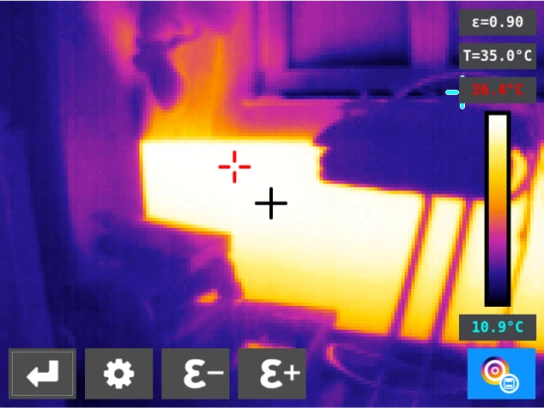 pantalla resultados vibrometro maquinas con foto VSHOOTER gimateg