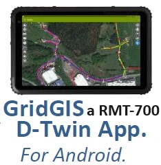 APP mapa GPS GridGIS para localizador MRT-700 merytronic gimateg