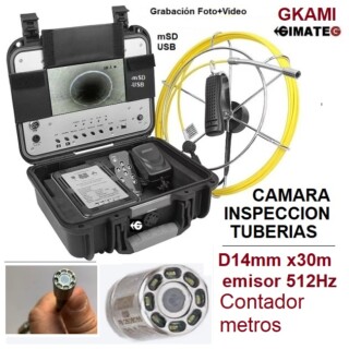 camara GiCam-FH1 inspeccion tuberias largo 30 metros gimateg