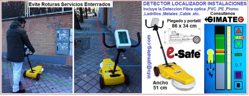 localizador tubos PVC , Metalico , cables , georadar eSafe GimateG