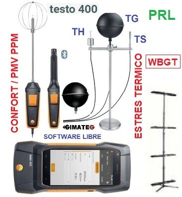 medidor Disconfort en PRL y WBGT alquiler GimateG Distribuidor testo