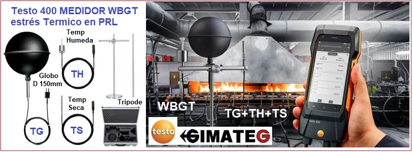 medidor wbgt estres termico con testo 400 venta alquiler gimateg
