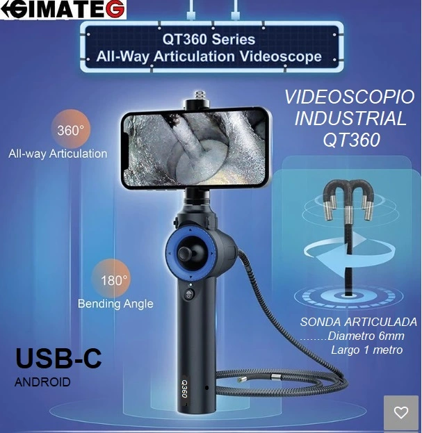 videoscopio a movil 360grados 6mm 720px y alarma gimateg
