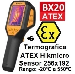 Imagen de smartphone ATEX Zona 1/21 con cámara termográfica integrada para medición térmica, comunicación y documentación en entornos industriales con riesgo de explosión, disponible a través de Gimatec.