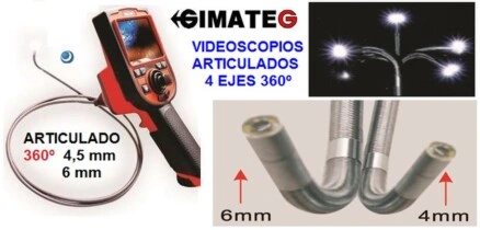 ir a videoscopio giratorio 4 ejes  4,5mm o 6,2mm Gicam-G GimateG