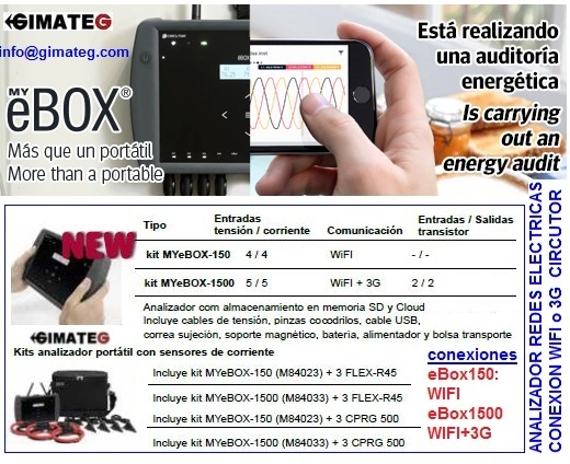 analizador redes electricas myebox venta alquiler gimateg