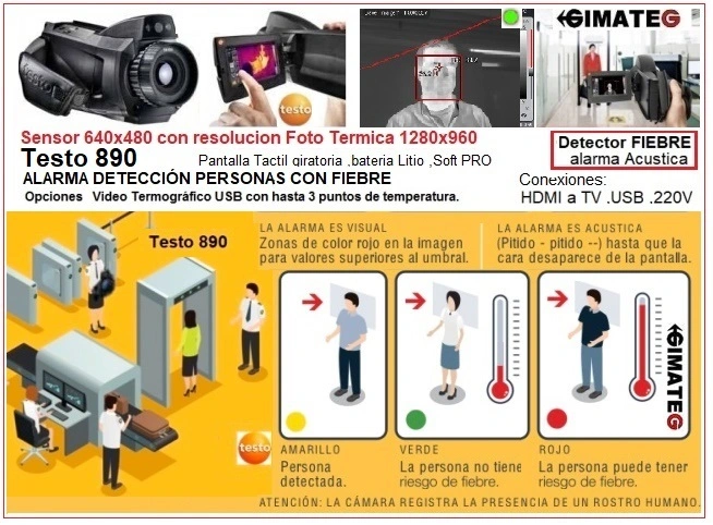 camara termica detectar cara personas con fiebre testo gimateg