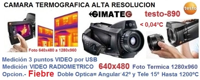 alquiler gimateg camara video radiometrico termico testo 890