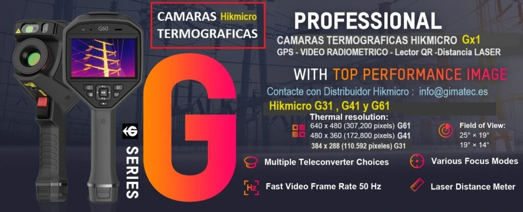 camaras termograficas HIKmicro G31 G41 y G61 gimateg