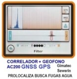 ir a CORRELADOR y geofono busca fuga agua sewerin gimateg