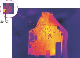 detalle punto termografico con sensor 160x120