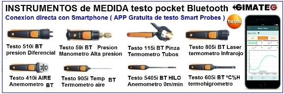 instrumentos medida testo conexion bluetooth a telefonos y tablets