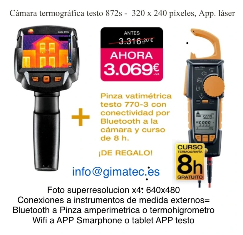 camara termografica testo 872 wifi bluetooth gimateg