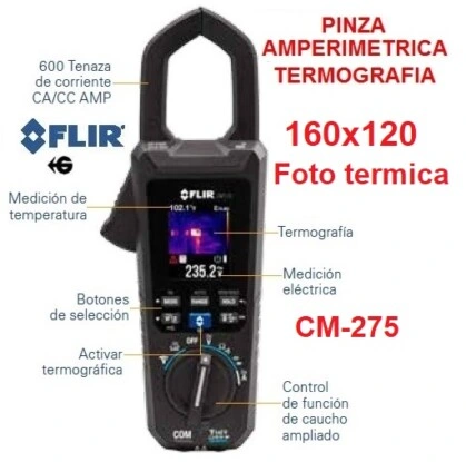 pinza amperimetrica con bluetooth a movil FLIR CM275 gimateg