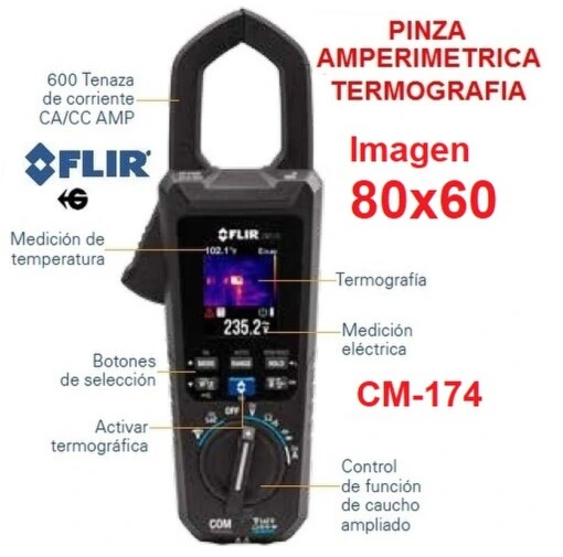 pinza amperimetrica con bluetooth a movil FLIR CM174 gimateg