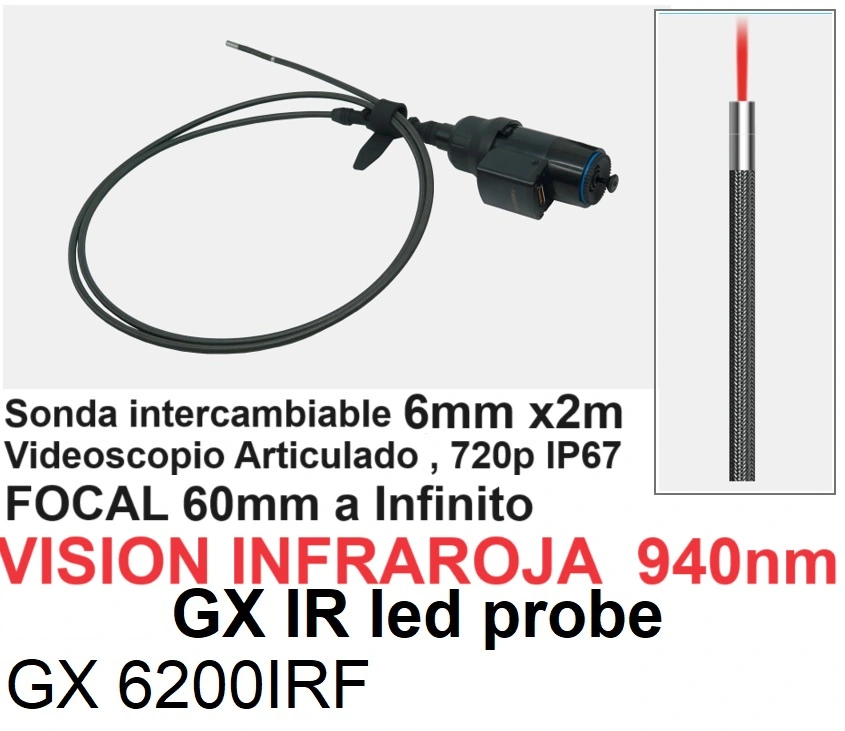 sonda IR vision nocturna articulado 4 ejes GD-GX GimateG