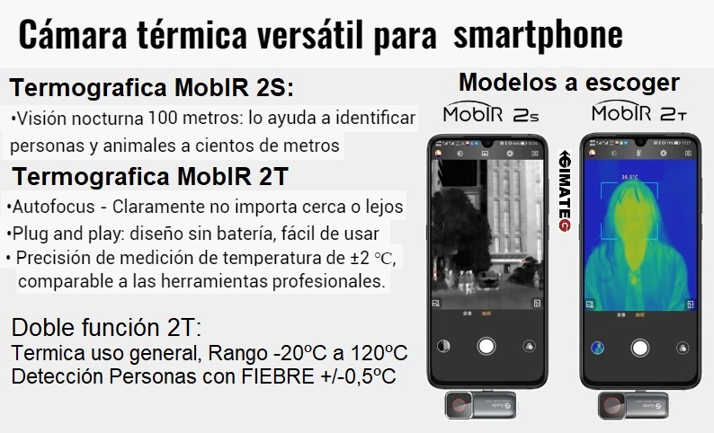termografica USBC a movil MobIR 2S 256x192 tele-gimateg
