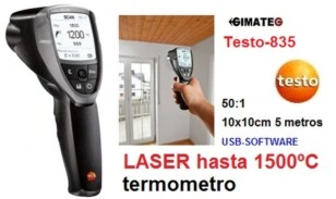 termometro laser testo 835 hasta 1500grados gimateg