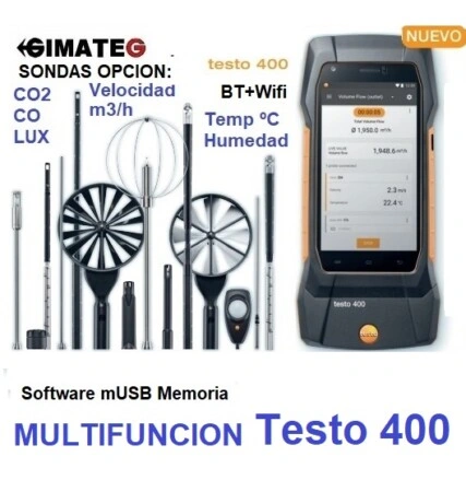 loger medidor CO2 calidad aire ambiente testo 435 gimateg